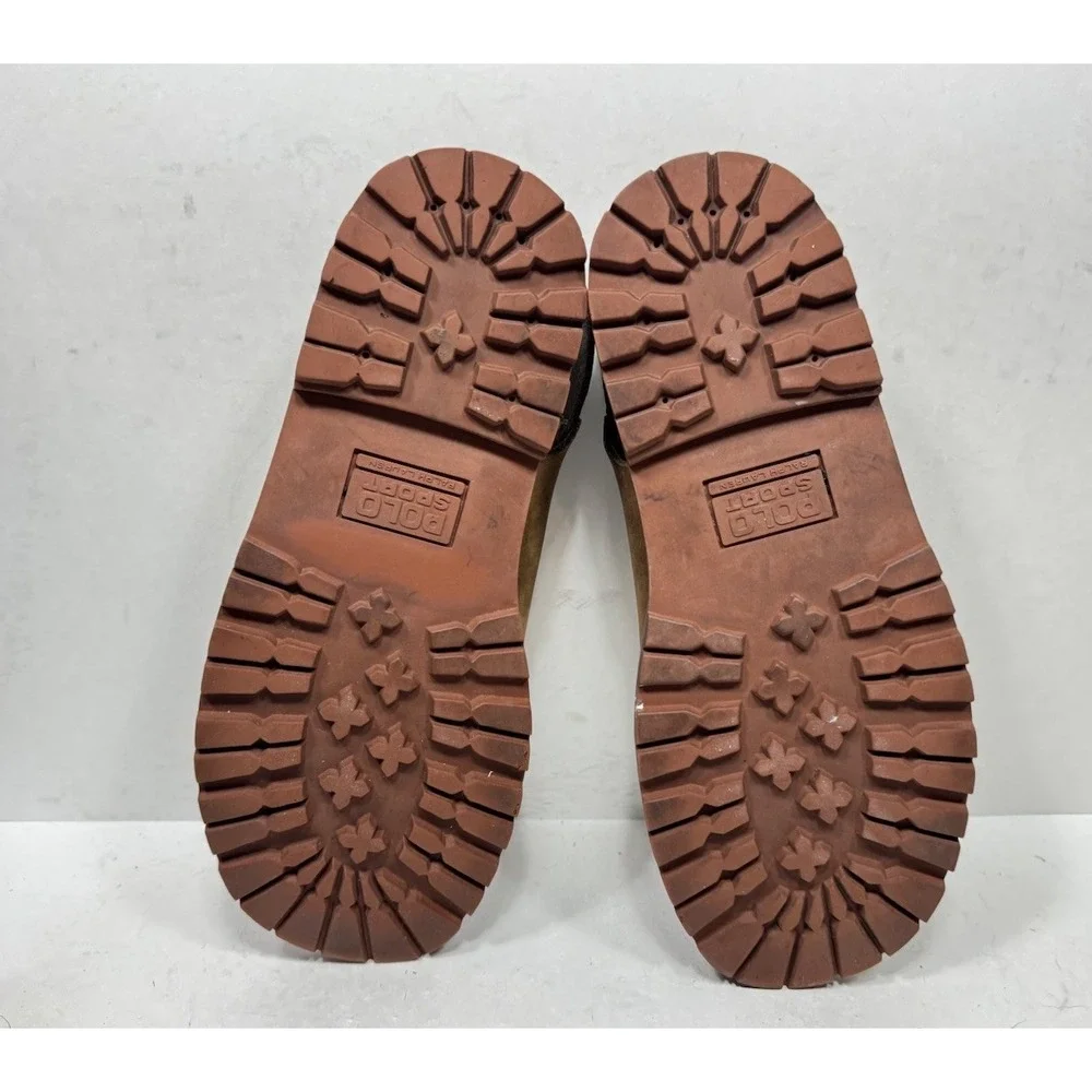 Vintage 90s Y2K Polo Sport Ralph Lauren Mens Size 10.5 D Brown Leather Sandals